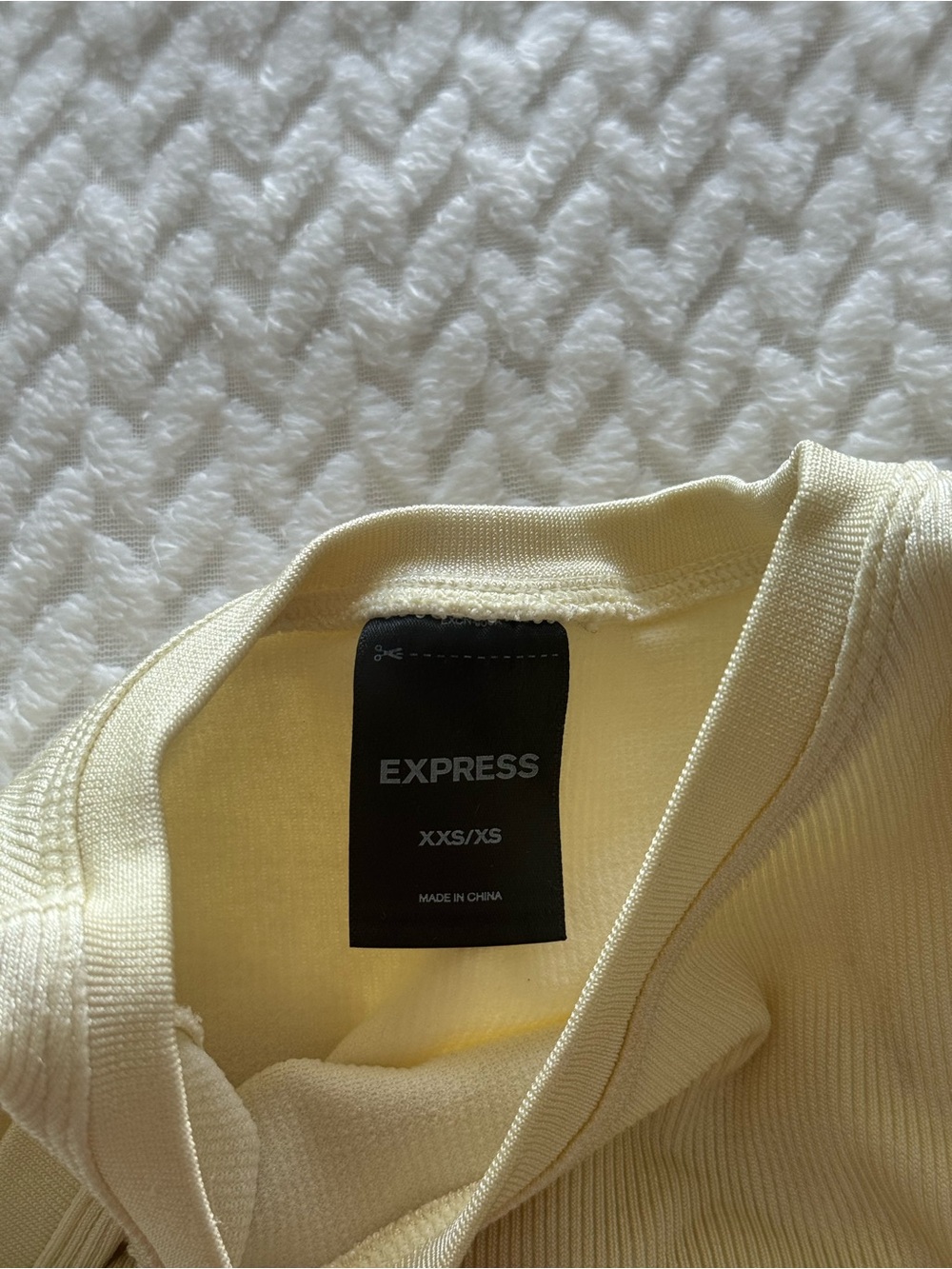 Express Ribbed Tank Top - Butter Yellow - Picture 3 of 4